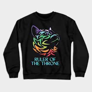 Black Colorful Cat Crewneck Sweatshirt